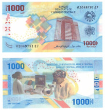 2023 Central African States Banknote 1000 Francs P701 UNC Hybrid Substrate