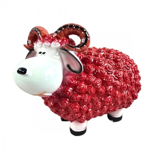 Mouton résine bordeaux 23cm - mouton,