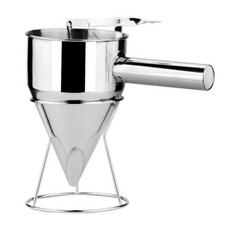 Distributeur de pâte à crêpes 1200 ml entonnoir à piston en acier inoxydable ...