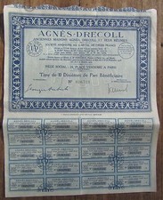 ANCIENNE ACTION AGNES DRECOLL