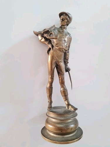 Statue bronze argenté - bronze,