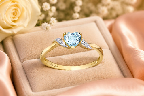 Bague promesse jaune - jaune, 9