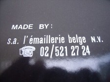 PLAQUE émaillée belge