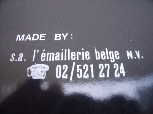 Plaque émaillée belge - plaque,