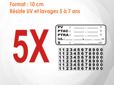 5 autocollants sticker