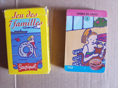Ancien jeu famille carte - jeu, de