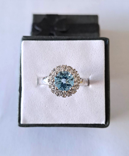 Bague topaze sky - blue, type