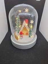 Wonderful IKEA LED Lighted Glass Bell Snowman Season Decor.