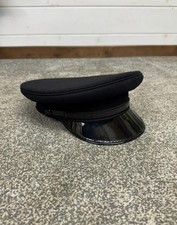 Ex Police Black Peak Cap Genuine Issue Chauffeur Fancy Dress Film Uniform Prop