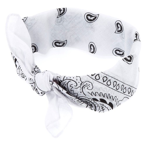 Bandana foulard blanc - blanc, 100