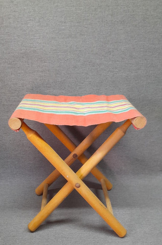 Tabouret pliant ancien bois - ancien, en