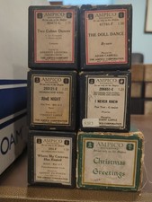 Lot of 6 Vintage Ampico Reproducing Piano Rolls  