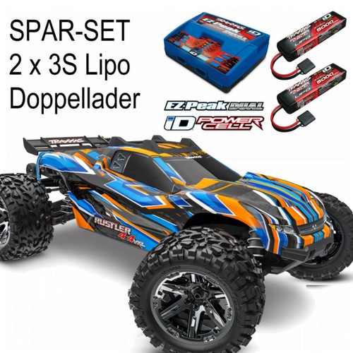 Traxxas rustler 4x4 vxl orange - rustler,