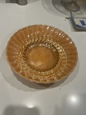 Vintage Fire King Peach Luster Ware Lusterware Swirl Serving Bowl Dish 8.5 Inch