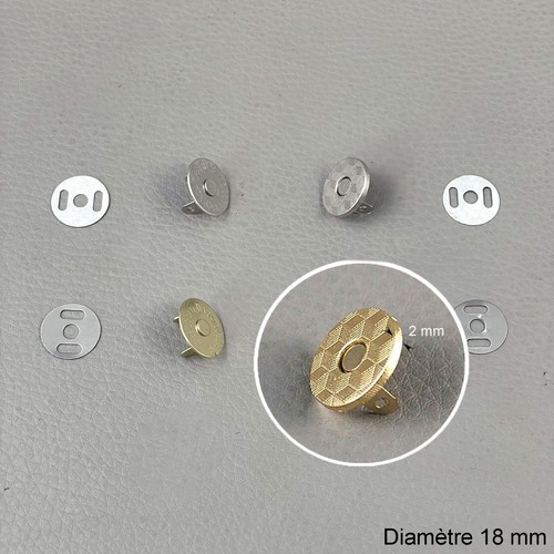 Bouton pression aimanté mm - 18,