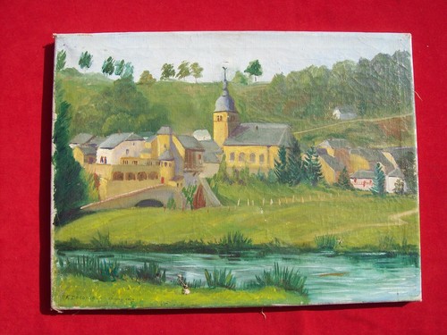 Ancien tableau toile signe - ancien,