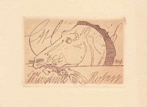 Exlibris livre art - livre, radierung