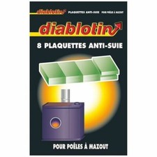 DIABLOTIN PLAQUETTE ANTISUIE X8 foyers et tuyaux pour poêle à mazout anti suie