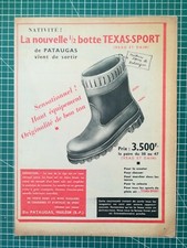 054 ANTIQUE 1960 ADVERTISING 34x25cm Texas Sport Pataugas boot