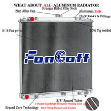 2-Rangées Radiateur Pour