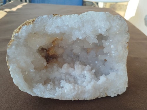 Géode quartz blanc 8 kg - géode,