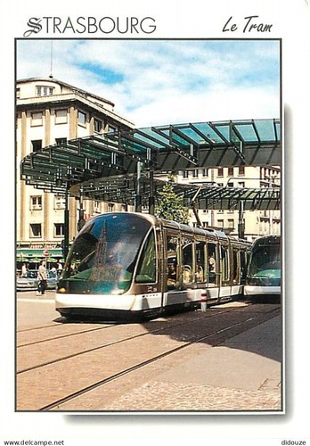 Carte postale trains - carte,