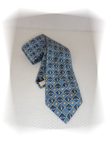 Rare cravate fantaisie bleu - cravate,