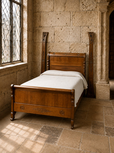 Lit bateau noyer - de,