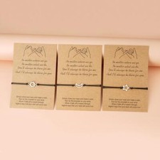:3PcsSet Stainless Steel Bracelet Friendship Bracelet Gift Frie