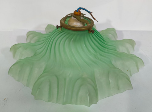 Ancien abat jour verre - ancien, en