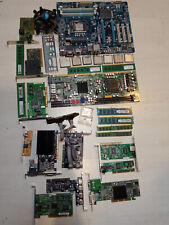 Lot de cartes informatique de pc de bureaux, processeurs, ram. vintage non testé