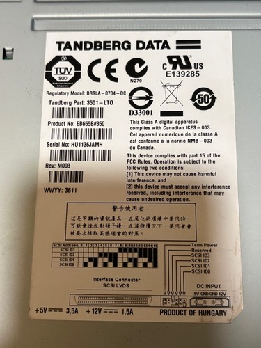 Tandberg 3501 lto lecteur - 3501-lto,