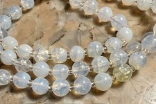 Collier perles verre opaline