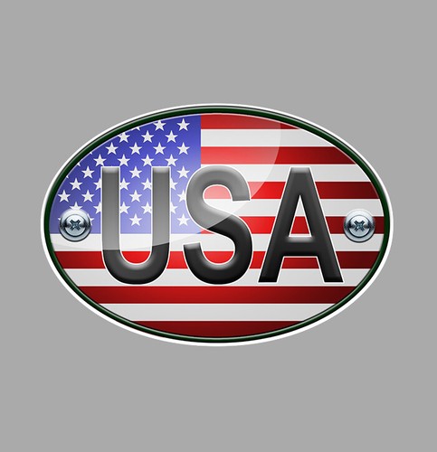 Ovale drapeau usa flag - ovale,