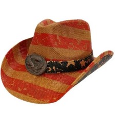 Chapeau Western USA Flag - Taille Unique 57/58 CM Unisexe