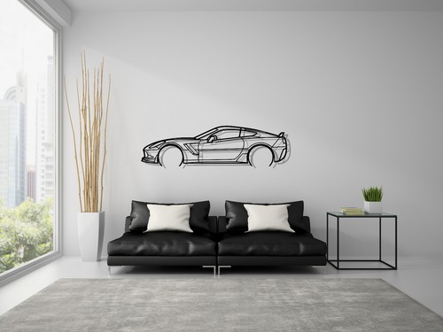 Corvette 80cm murale en - c7,