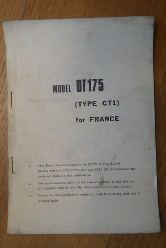 Complèment part list - , yamaha