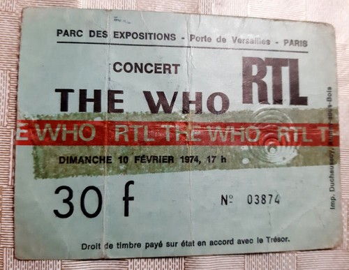 Ticket billet stub - billet, used