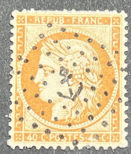 Timbre classique 40c orange - timbre, 38