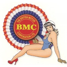 BMC left Pin Up gauche Sticker vinyle laminé