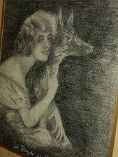 Tableau Ancien au Fusain