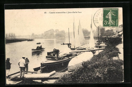 Cpa joinville pont - cpa, canots