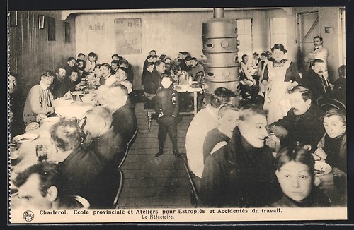 Cpa charleroi ecole - charleroi,,
