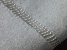 vintage 1x DRAP LIT Ancien LIN