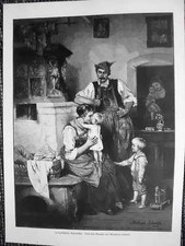 Couple Enfants Poêle en