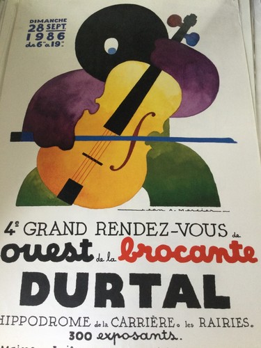 Affiche brocante durtal 1986 - affiche,