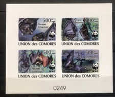 WWF / Bats / Fauna - Hard Card - Timbres - MNH** Del.12