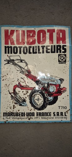 Plaque ancienne kubota - plaque,