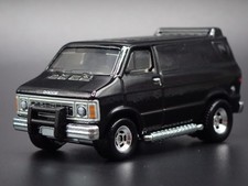 1979-1997 DODGE RAM VAN BLACK 1:64 SCALE COLLECTIBLE DIORAMA DIECAST MODEL CAR