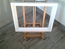 Encadrement Caisse américaine en bois ,Finition Satinée Blanche ,Format Figure